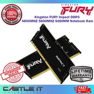 Kingston Fury Impact DDR5 Laptop RAM 8GB 16GB 32GB 4800MHz 5600MHz 6000MHz 6400MHz SODIMM Memory