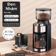 Máy Xay Cà Phê Mẫu HB683 25 mức độ xay Màn hình hiển thị LCD Tặng kèm giá đỡ tay cầm Dùng cho gia đì