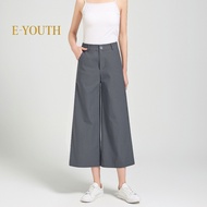 Eyouth 10179 Women Wide-Leg Cropped Pants