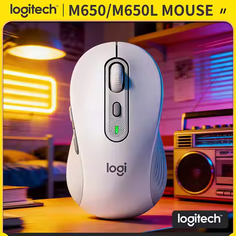 Logitech M650/M650L Wireless Mouse - Rubber Side Grips, 5 Programmable Buttons, 20-Month Battery, Co