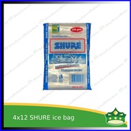 ◺ ↂ ☋ [500 pcs] SHURE plastic ice bag, ice tubig, ice water 4x12 inches