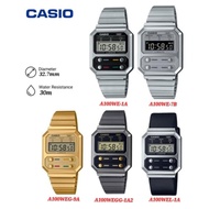 Casio A100WE / A100WEG / A100WEGG / A100WEL Vintage Series Unisex Watch Fashion Sport Digital Watch 