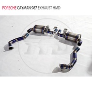 HMD Titanium Alloy Exhaust Assembly for Porsche 987.2 3.4L Car Accessories Electronic Valve Muffler
