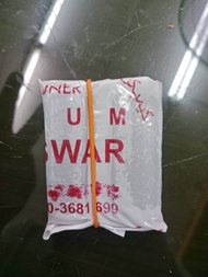 Naswar travel packets - white plastic bags - red text - travel use - travel scene