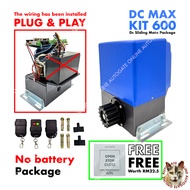 DC MAX KIT 600  FULL SET WITHOUT GEAR RACK  Sliding Motor Auto Gate System 2CH 433MHZ