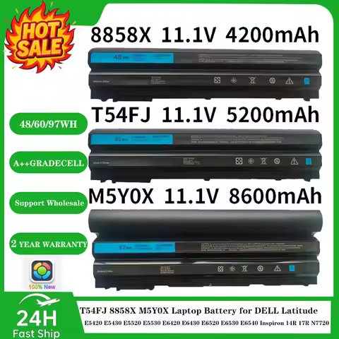 T54FJ 8858X M5Y0X Laptop Battery for DELL Latitude E5420 E5430 E5520 E5530 E6420 E6430 E6520 E6530 E