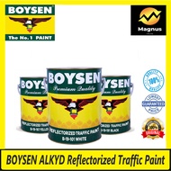BOYSEN Alkyd Reflectorized Traffic Paint - 4L / GAL, WHITE, YELLOW, BLACK