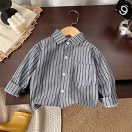 IENENS Kids Baby Cotton Clothing Boys Tops Shirts Casual Clothes Checked Blouse Long Sleeves Shirt I