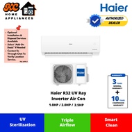 Haier 1HP/2HP/2.5HP R32 UV Ray Inverter Air Cond | Smart Clean | HSU-10VQC22/HSU-19VQC23/HSU-25VQC22