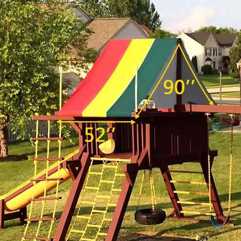 A67K-52 Inch X 90 Inch Swing Set Replacement Tarp For Play Set Outdoor, Multi-Color