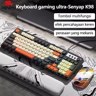 TOMBOL HUWEI K98 Mechanical Keyboard / Keyboard + Mouse Package Single-Click Multimedia Button