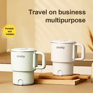 sg-Mnbig Travel Kettle Boiler Portable Business Travel Stainless Steel Folding Kettle