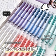 Exam practice pen, retractable gel pen wholesale, simple push-type small white pen, ST tip water-bas
