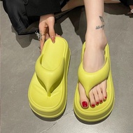 Dép xỏ ngón Nữ Nêm Gót Chân Đế Dày Flip-Flops Mùa Hè Ngoài Trời Tăng EVA Flip-