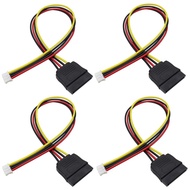 (PH 2.0mm) 4Pin to 15Pin HDD SATA Female Power Cable Adapter 18AWG Cord for All-in-One PC