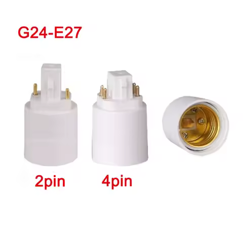2pin 4pin G24 To E27 Lamp base bulb Socket G24 Adapter Screw power Holder Retardant Converter Light