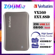 VERBATIM VX560 USB 3.1 EXTERNAL SOLID STATE DRIVE (256GB)