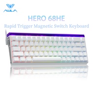 AULA HERO 68HE Magnetic RT Mechanical Keyboard 68Keys 8Khz Wired RGB Pudding Keyboard with Rapid Tri