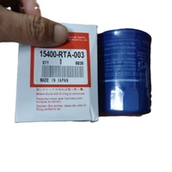 Car engine oil filter element suitable for Honda, Acura, Accord, and Odyssey MDX15400RTA003 QKKY