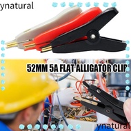 YNATURAL Flat Crocodile Clip Electrical Insulated Cable Battery Metal Test Clips LCR Kelvin Clip