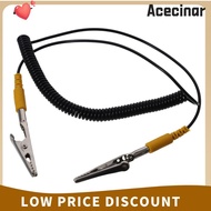 ACECINAR Anti-Static ESD Grounding Cable, PU,Metal 2mm Coiled Cord, Durable Polyurethane 180cm / 71"