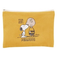 (黃色化妝袋) 日本Snoopy 史諾比 多用途化妝袋