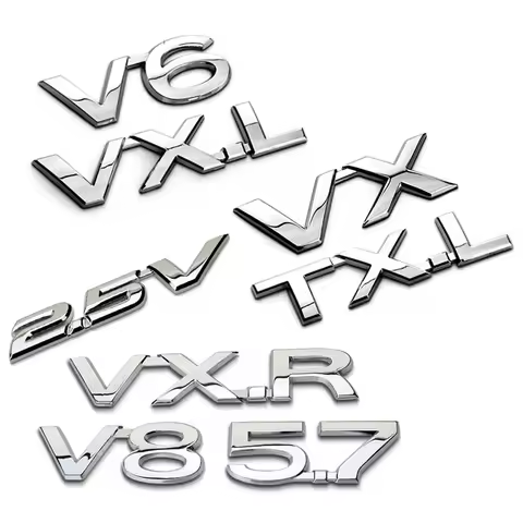 2.5V V6 V8 VX VXR TXL VXL Emblem for Toyota Reiz Land Cruiser Prado Rav4 Tundra Trunk Lid Sticker Di