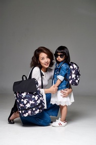 【輕量防水後背包】時尚都會包 | 粉漾迷彩鹿角森林 (媽媽包)