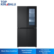 [SABAH ONLY] LG 431L GC-V22FFQMB 4 DOOR FRENCH INVERTER REFRIGERATOR WITH INSTAVIEW (BLACK STEEL)