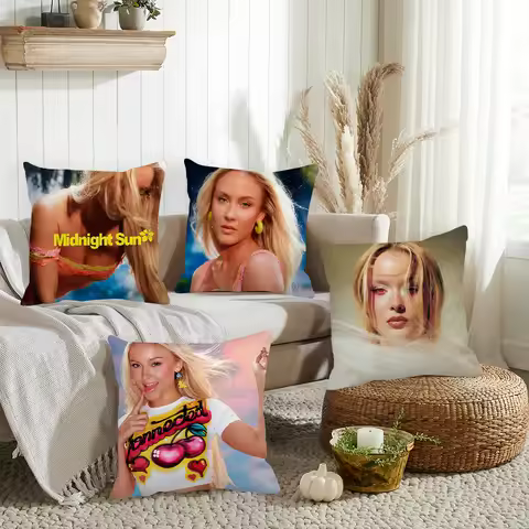 Singer Z-Zara Larsson Midnight Sun Pillow Case Suitable For Bedrooms Living Rooms Cars Home Decorati