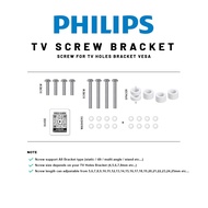 [PHILIPS] Tv Screw for TV Bracket Holes VESA Wall Mount Skru for TV Hanging Holes