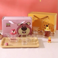 清貨🔥Disney 迪士尼 勞蘇/ 小熊維尼系列玻璃茶壺 Lotso Winnie the pooh 草莓熊 養生壺 茶具套裝 賀年禮物 生日禮物 聖誕禮物 高級實用