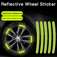 20pcs Light Luminous Car Wheel Hub Green Reflective Rim Stripe Tape Stickers Motorcycle Wheel Sticker