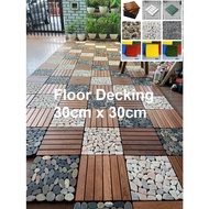 1pc 30x30cm Floor Decking Garden Decoration Flooring Lantai Kayu Carpet Home Outdoor Indoor Wood Gra
