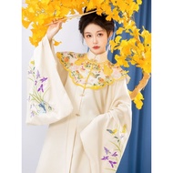 Hanfu Women's Vintage Hanfu Mo Zhixun [Wanqiu] Original Hanfu Women's Ming Made Horse Face Skirt Heavy Industry Embroidered Cloud Shoulder Stand-