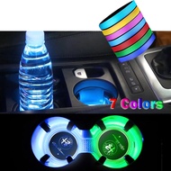 1X LED Light Cover Trim Car Cup Holder Bottom Pad For Mitsubishi Lancer x 10 Outlander 3 ASX Montero
