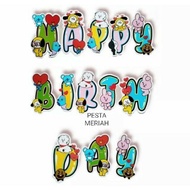 HAPPY BIRTHDAY BANNER BT21 / HBD BANNER BT21 / FLAG HBD BTS 21 / BIRTHDAY BANNER BTS21