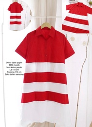 DRESS NATAL KOMBINASI WARNA HIJAU MERAH 8191