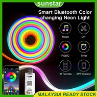 5M led neon light strip Smart Bluetooth neon led strip light 5V USB Music Sync Strip Light RGB Color