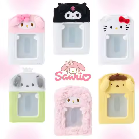 40 Pages Sanrio Plush Card Album Melody Kuromi Cinnamoroll Pompom Purin My Sweet Piano Mini Photo Al