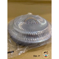 JISHAN Disposable Plastic Plate PP 9'' (Catering Party Buffet/Birthday Party/Lunch&Dinner/Lazy Wash)