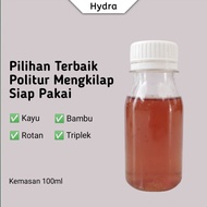 Plitur Vernis Kayu Mengkilap 60ml Kemasan Kecil Cat Politur Kayu Bambu Rotan Triplek Siap Pakai Clea
