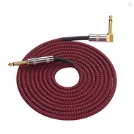 D&L 3 Meters/ 10 Feet Musical Instrument Audio Guitar Cable Cord 1/4 Inch Straight to Right-angle Go
