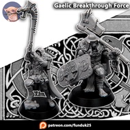 Gaelic Breakthrough Force Resin Miniature Model For Tabletop Display