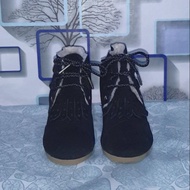 Missy's TOMS Black Suede Leather Wedge Boots