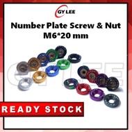 Number Plate Screw / Skru M6 * 20 mm [2 pcs]