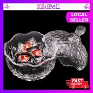 Luxury Diamond Cut Glassware Crystal Glass Jar Cookie Decorative Candy Bowl with Lid Doorgift