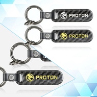 1Pc Carbon Fiber Car Keychain Pendant Key Ring Keyring For Proton X50 X70 X90 Saga Persona S50 Auto 