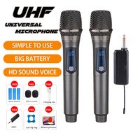 Wireless Microphone Rechargeable Fixed Frequency UHF 30m Range Wireless Handheld Dynamic Mic for AMP