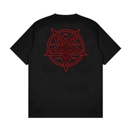 RED SATANIC 666 T-SHIRT UNISEX METAL MUSIC T-SHIRT